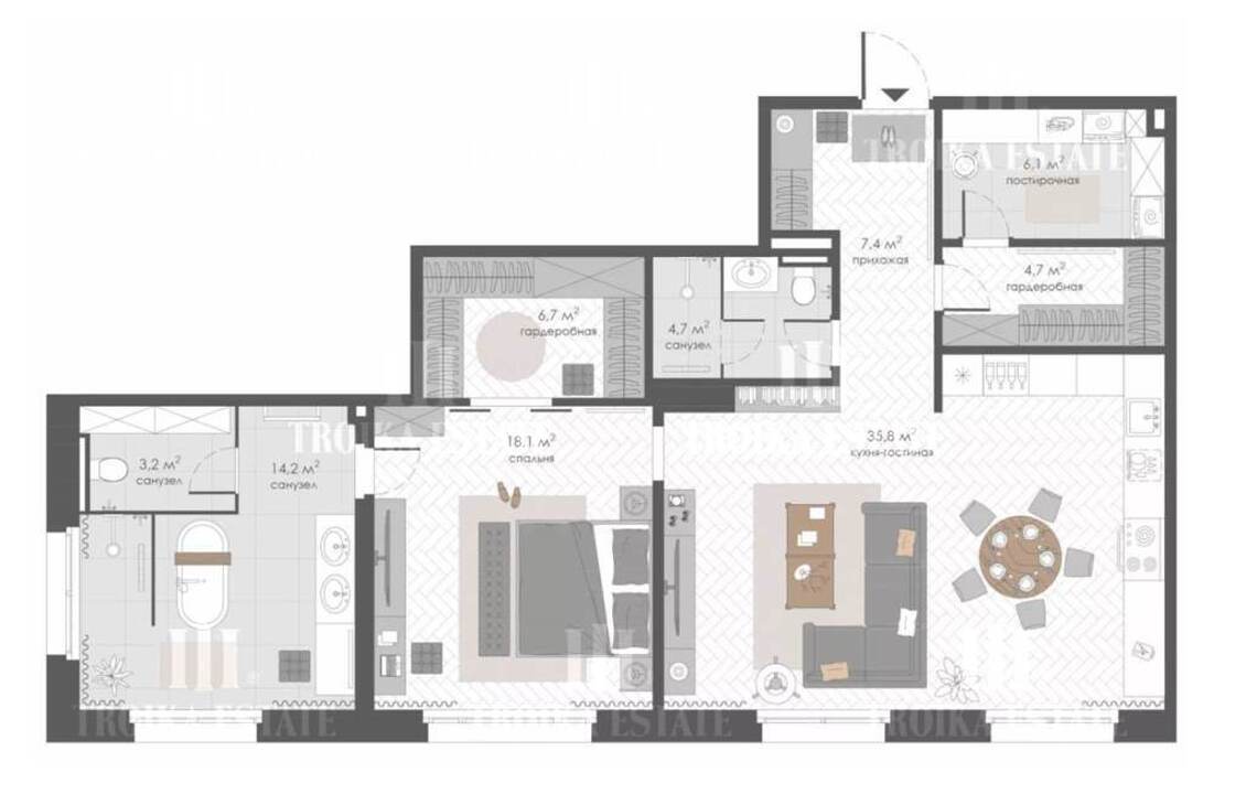 Купить  Квартиру без отделки 1-й Тружеников пер-к 12 метро Фрунзенская