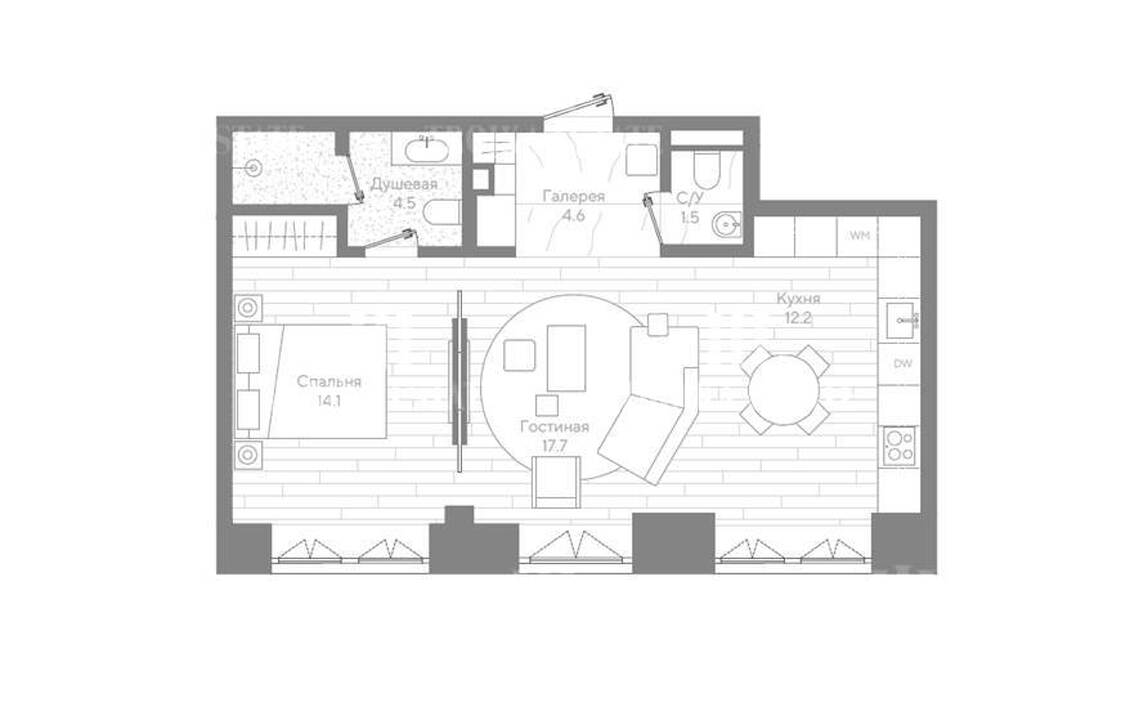 Купить  Апартаменты с отделкой Спиридоньевский пер. 17 метро Пушкинская