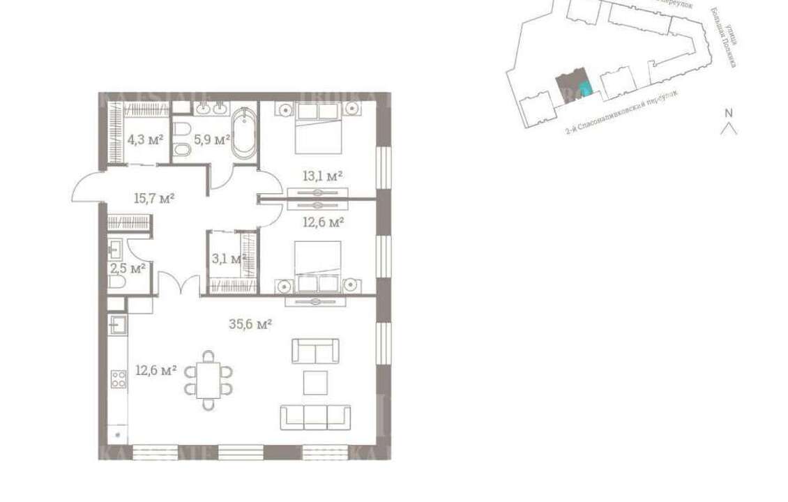 Купить  Квартиру без отделки Б. Полянка ул 44/2 метро Полянка