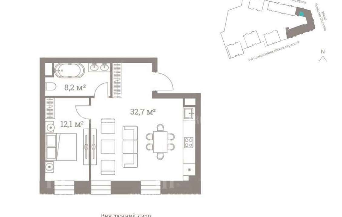 Купить  Квартиру без отделки Б. Полянка ул 44/2 метро Полянка