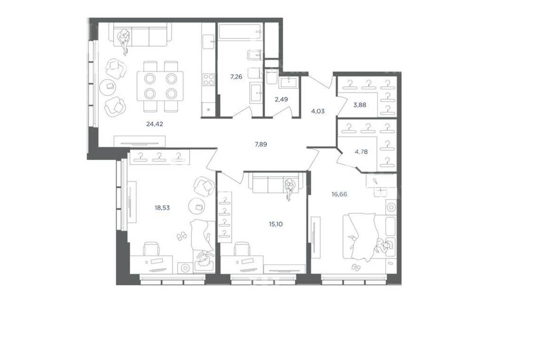 Купить  Квартиру без отделки Шмитовский пр-д 39к6 метро Шелепиха